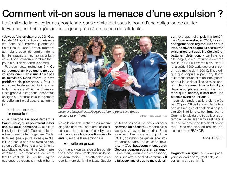 1er juin 2019 menace expulsion